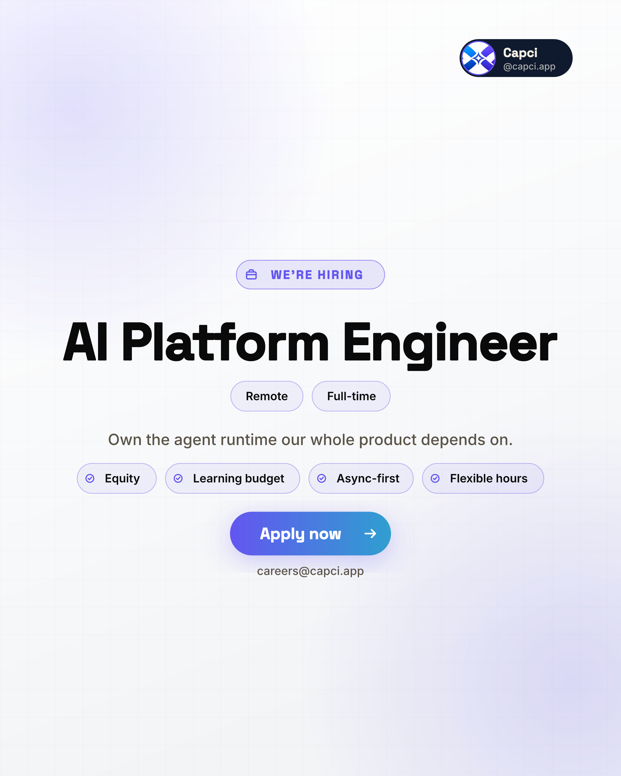Hiring · hiring graphic generator · Capci