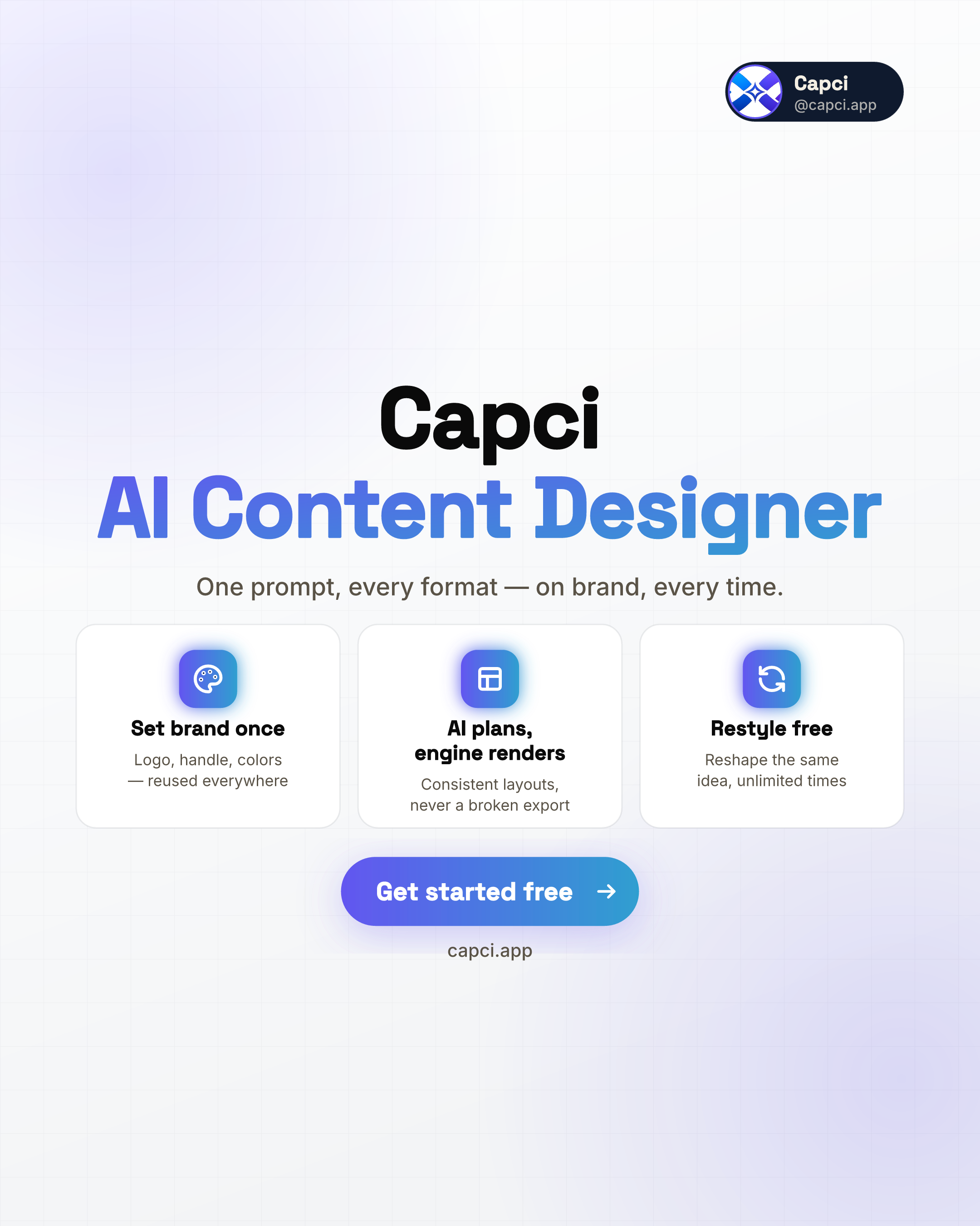 Product showcase · product showcase graphic · Capci