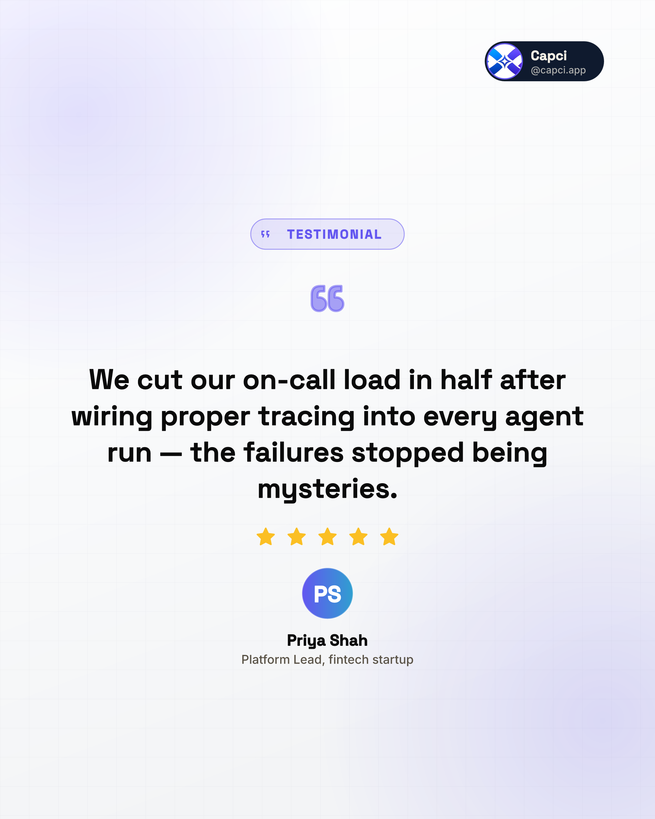 Testimonial · testimonial graphic generator · Capci